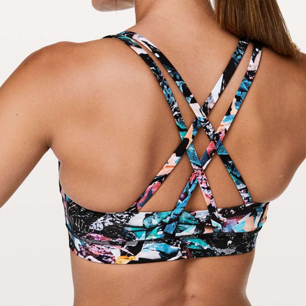 LULULEMON Energy Strappy Sports Bra in Color Crush Multi